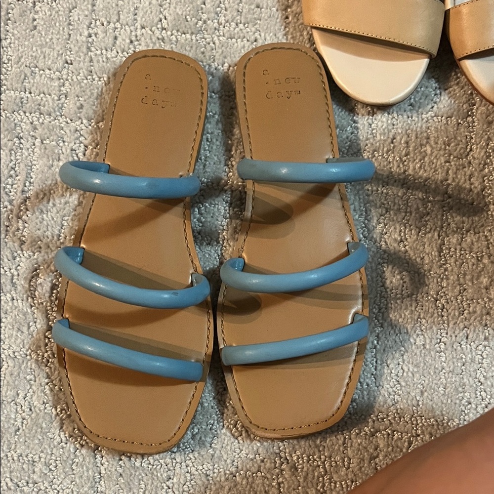 Blue Strappy Sandals